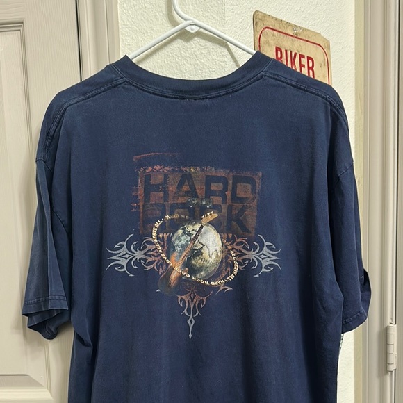 Hard Rock Cafe Navy Blue Men's Shirt Vintage - Picture 3 of 6